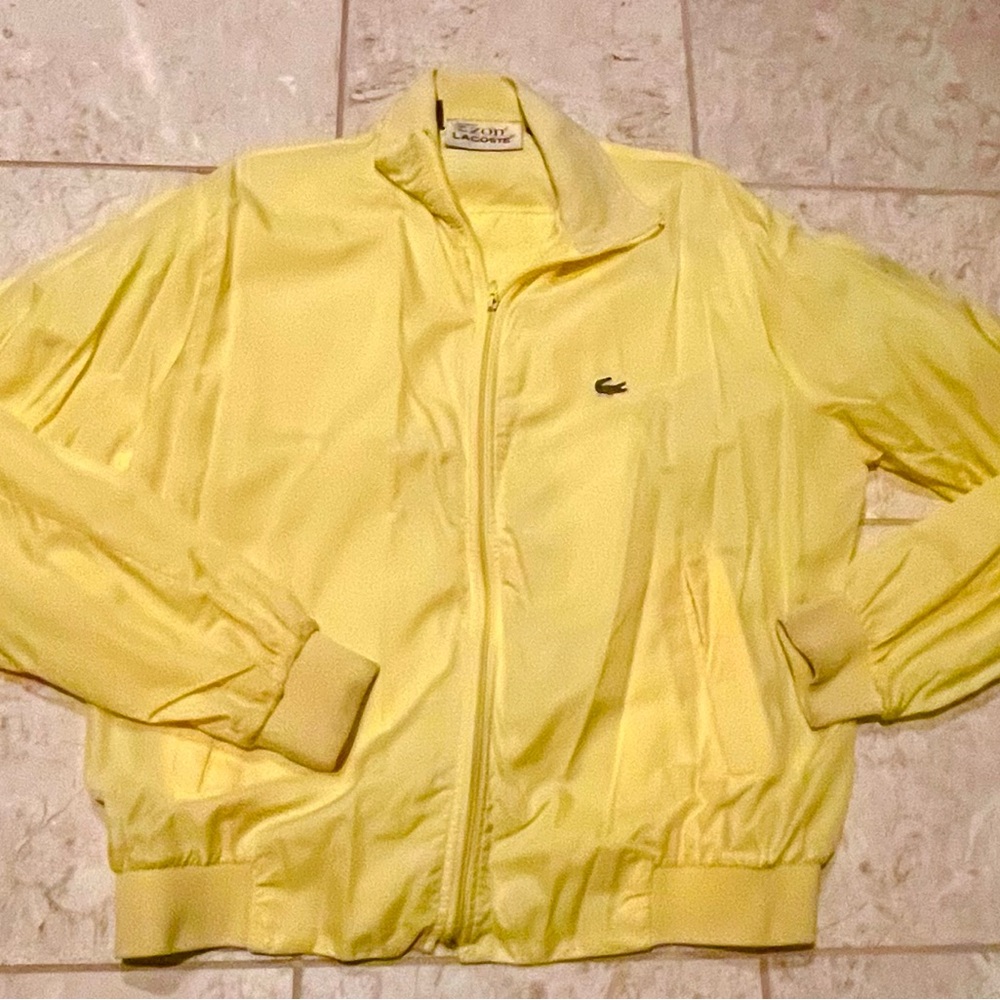 Vintage Bomber Lacoste Light Yellow Windbreaker